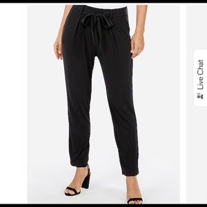 Express Mid Rise Jersey Paperbag Pant